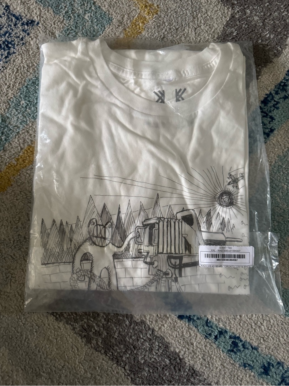 Radiohead Bears Toronto 2018 band tee white XXL NEW
